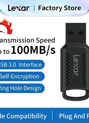 Флеш-накопитель Lexar U3, USB 3.2 Gen1, 64ГБ, пластик, черно-синий