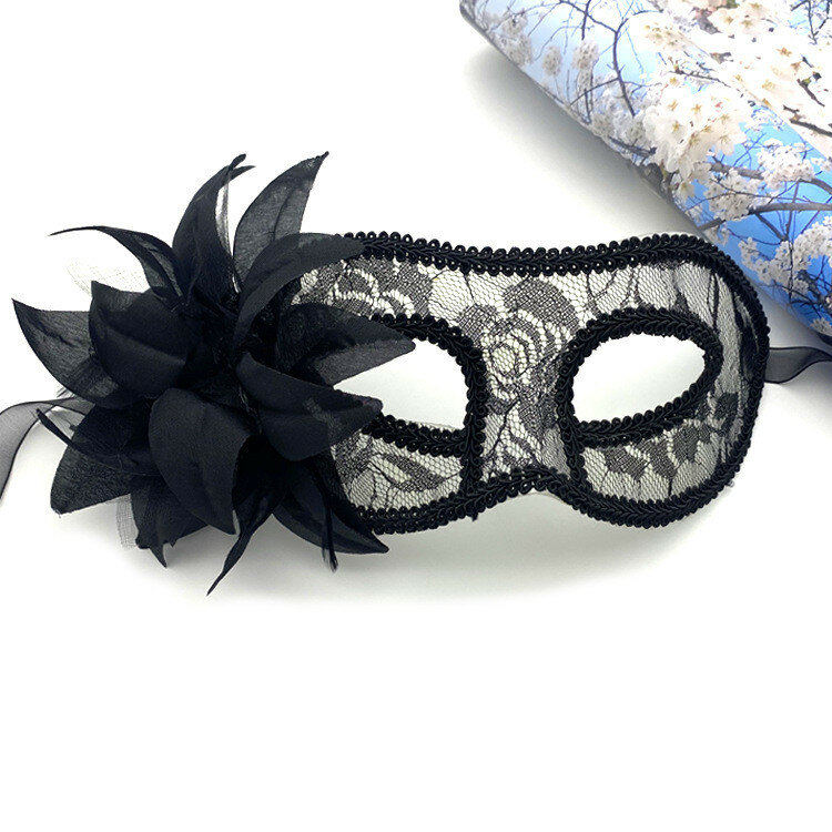 Венецианская маска для взрослых с кружевным дизайном handmade аксессуар для вечеринки для хэллоуина