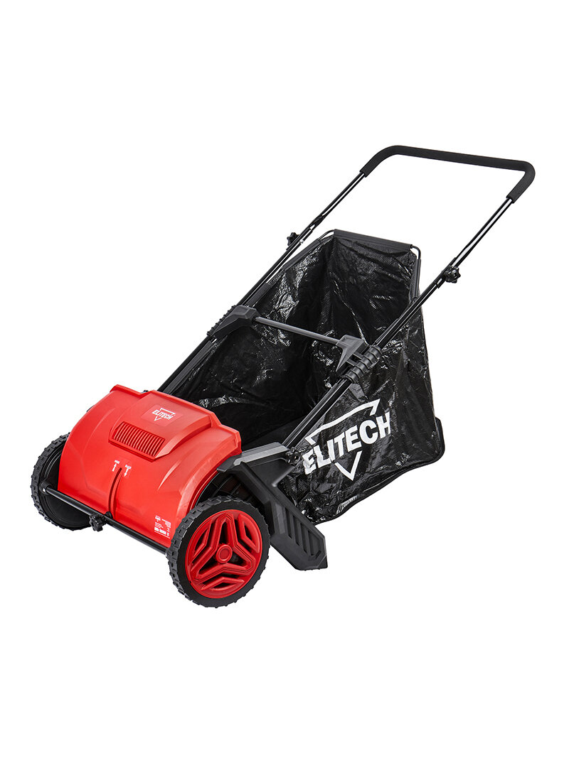 Сборщик листьев ELITECH УС 531, 4 колеса, ширина сбора 53 см, травосборник 100 литров