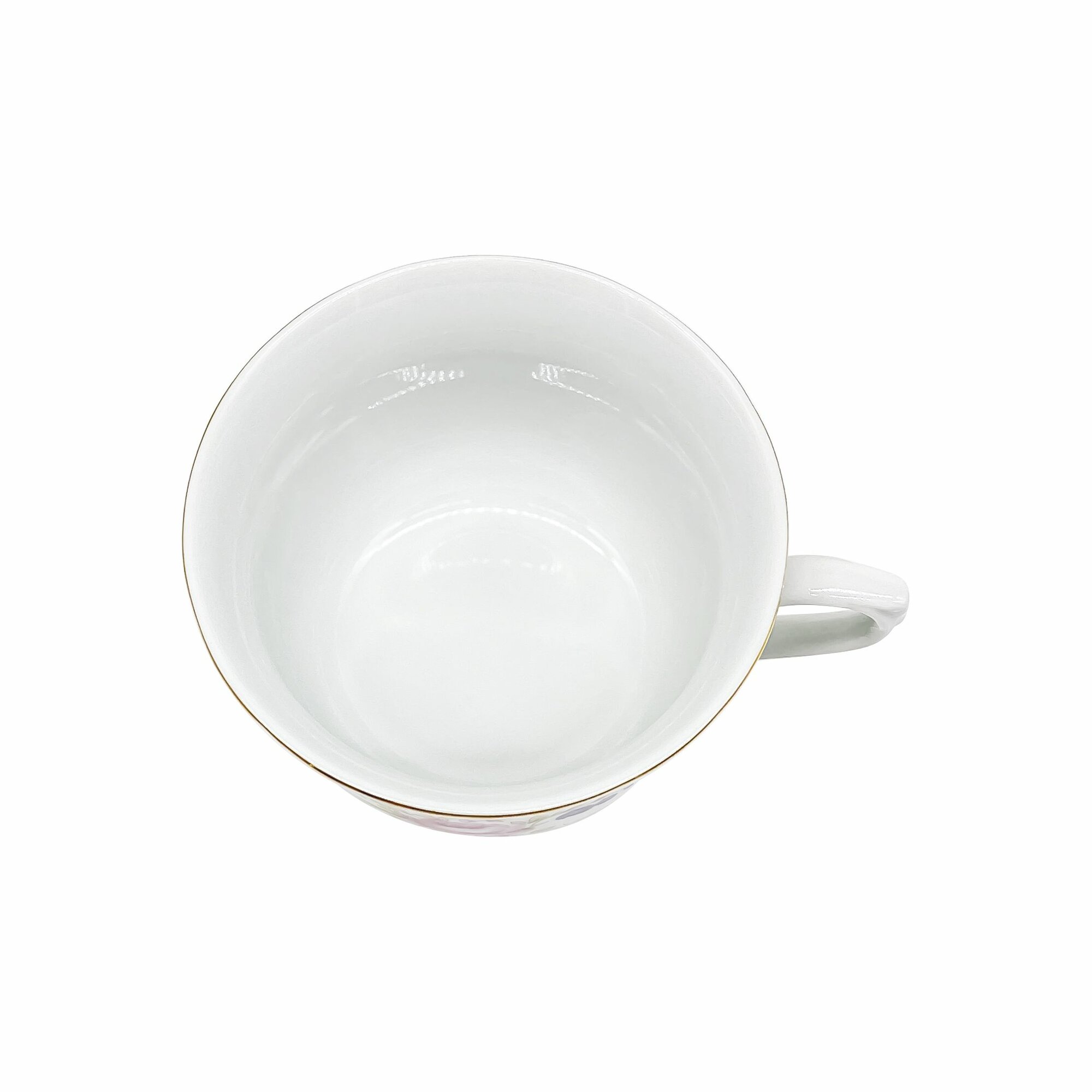 Кружка фарфоровая 270 мл "Полевой цветок" (с золотой отводкой) / DUBI — фото 1