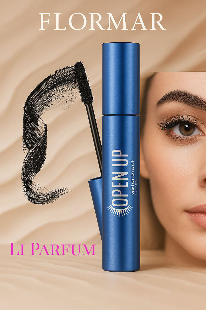 Тушь Flormar "Open Up", водостойкая, для объема и изгиба ресниц, черная