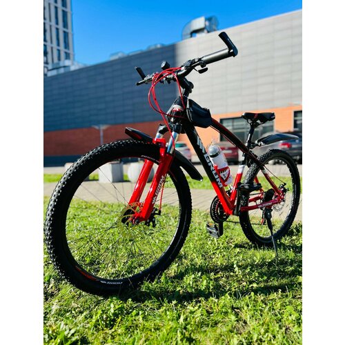 Горный велосипед GROM, городской, 26 дюймов / взрослый, мужской и женский для прогулки / скоростной, спортивный велик для подростков черный/красный