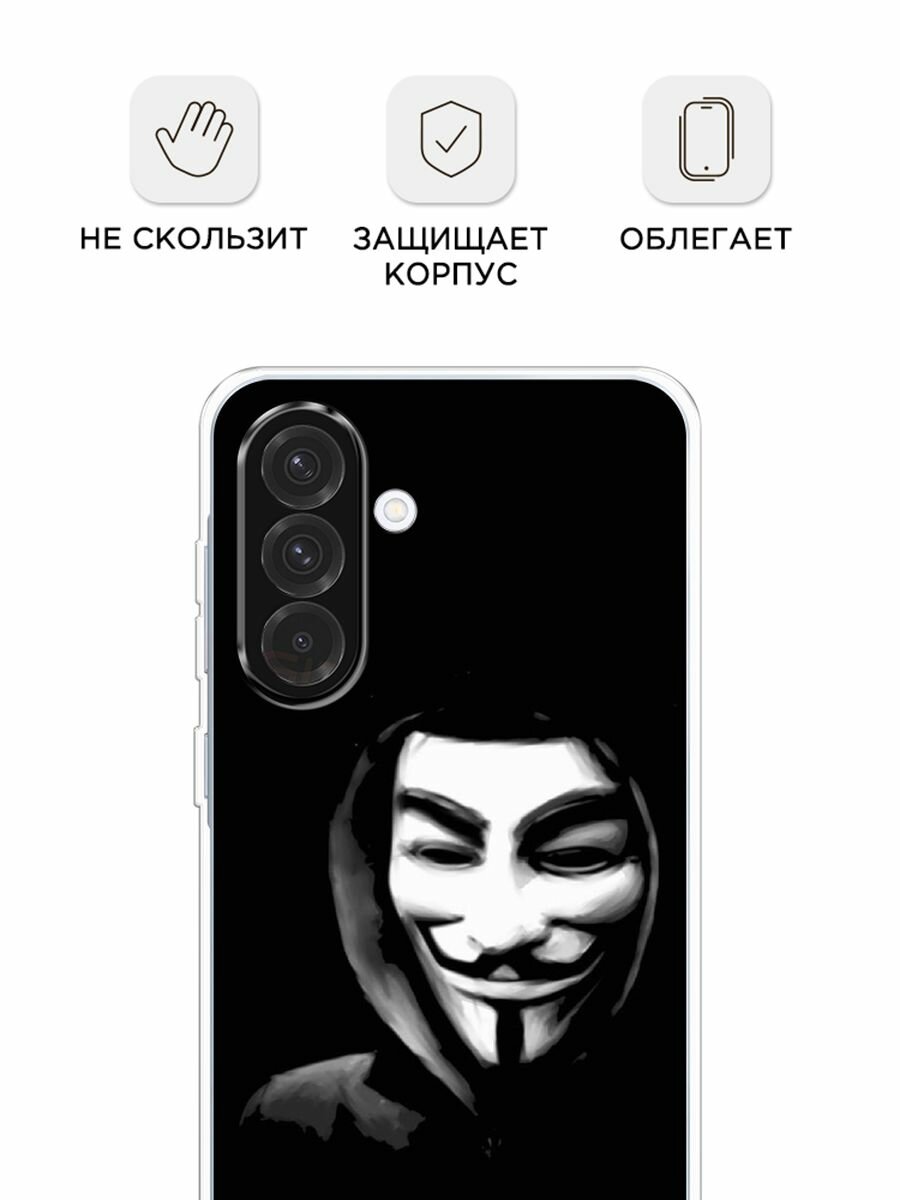 Чехол на Samsung Galaxy A36 5G / Самсунг A36 5G с принтом "Анонимус" — фото 1