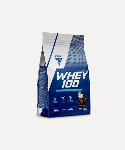 Изображение товара Trec Nutrition WHEY 100 900g, Шоколад, Протеин сывороточный, 30 порций