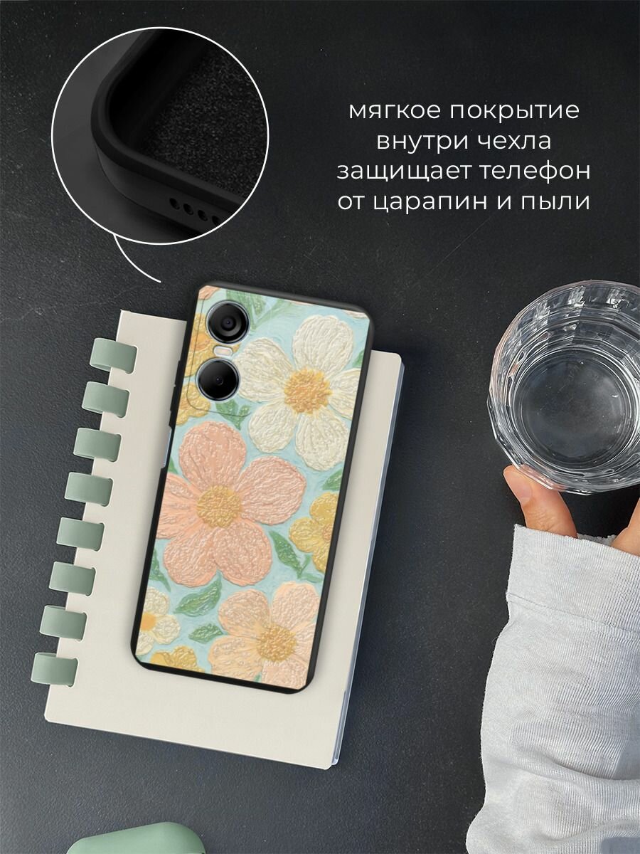 Чехол на Tecno Pop 6 Pro / Текно Поп 6 Про с принтом "Волна в Канагаве"