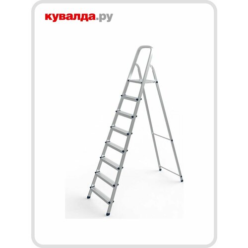 фото Стремянка sarayli металлическая jackson 8 ст. (гальваническое покрытие) 1108