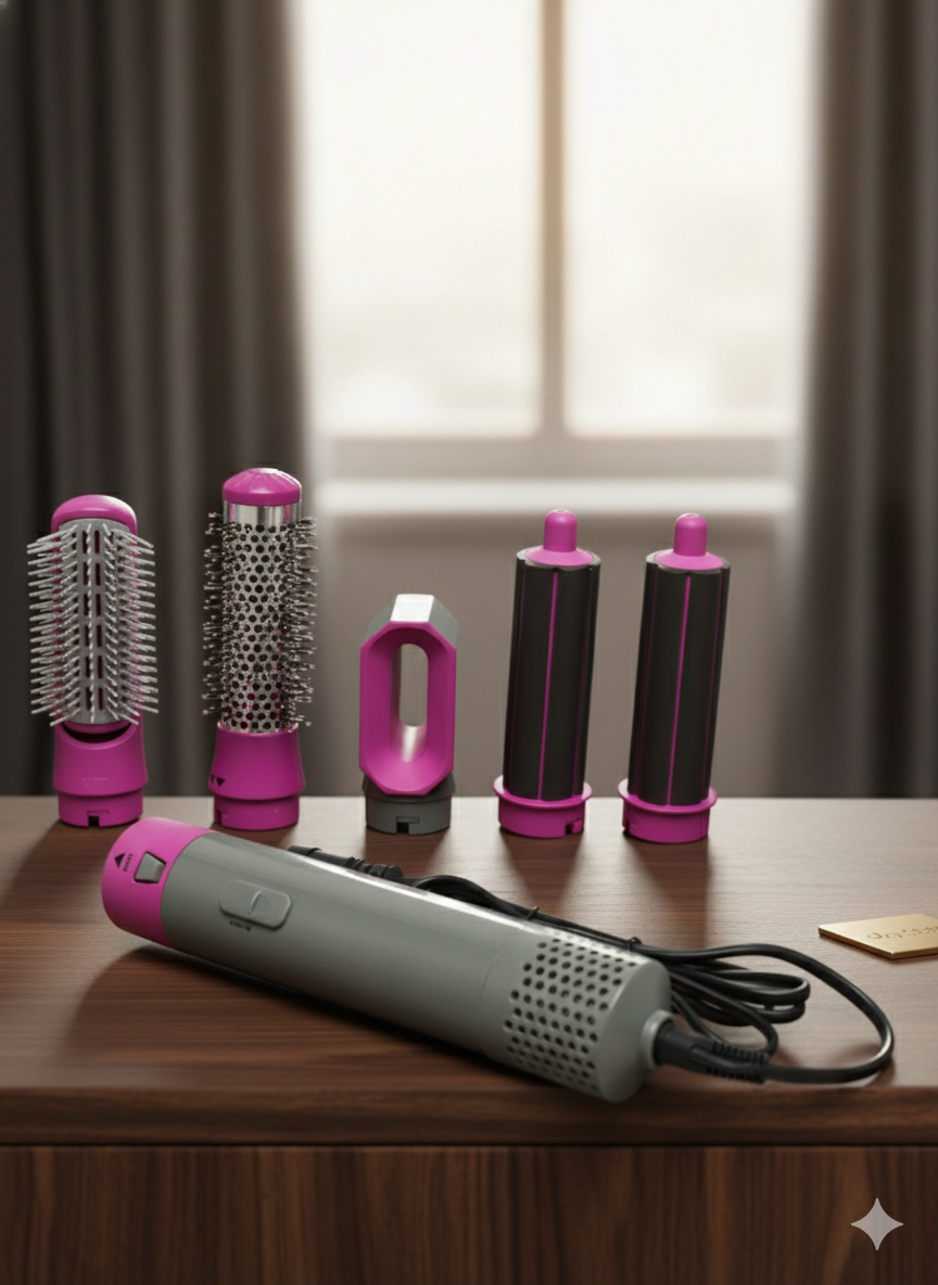 Фен для волос, фен-стайлер для укладки и завивки волос, 5 в 1, Dayson, подарочный кейс