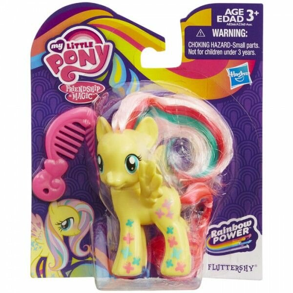 Фигурка мой маленький пони, 8 см, , Флаттершай (Fluttershy pony) серия Сила Радуги A8266/A2360