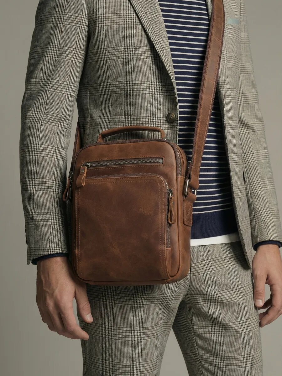 Сумка барсетка Daniele Riccardi, brown — фото 1