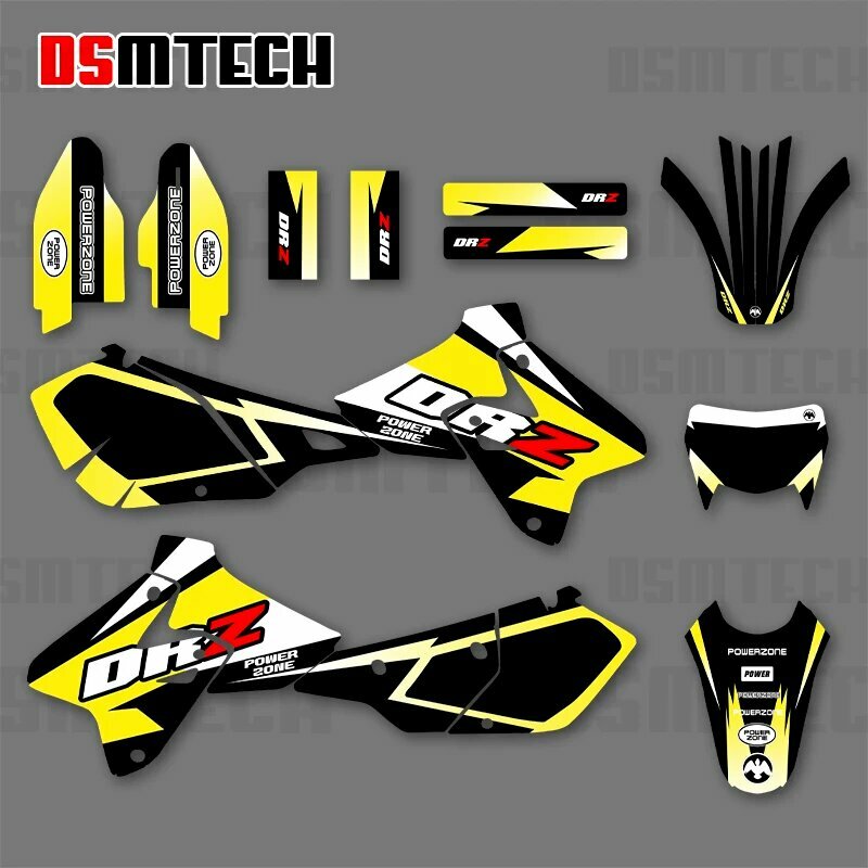 DSMTECH графика наклейки SUZUKI DRZ400 SM S E 00-20, цвет 99-01