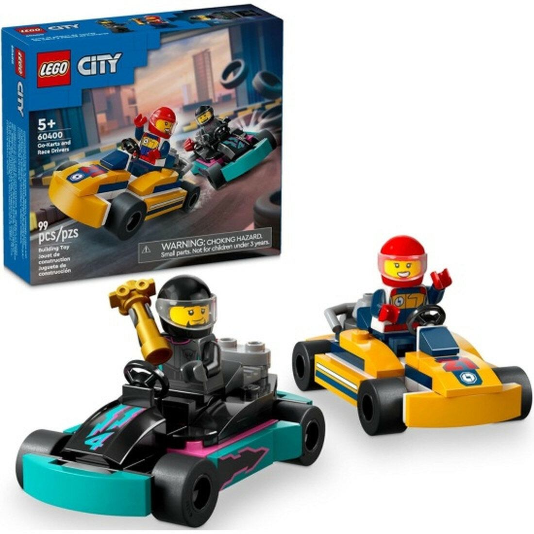 Конструктор LEGO City 60400 "Картинг и гонщики", 200 деталей