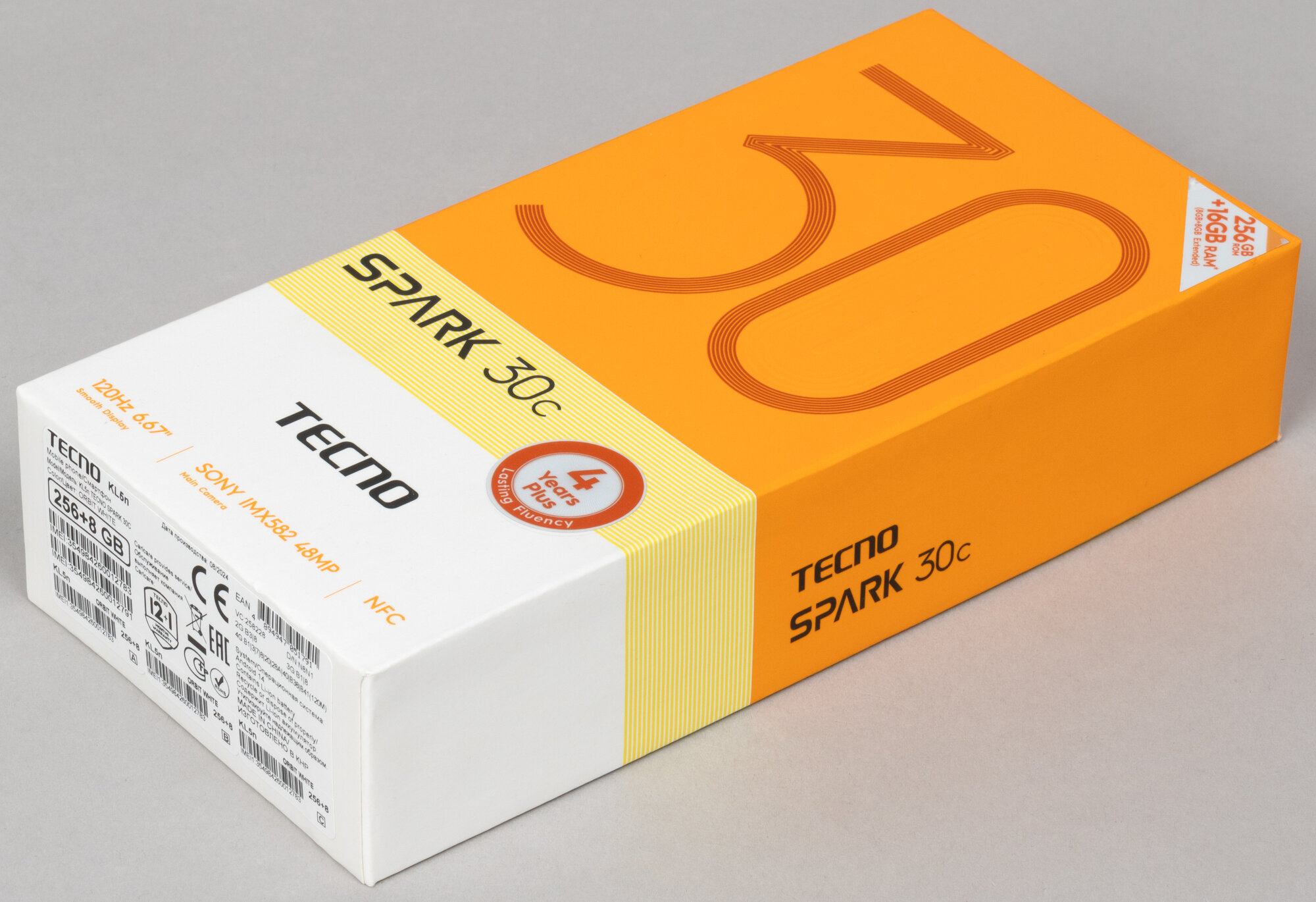 Смартфон Tecno Spark 30C, 8/256ГБ, NFC, 2 NanoSIM, батарея 5000 мАч, черный