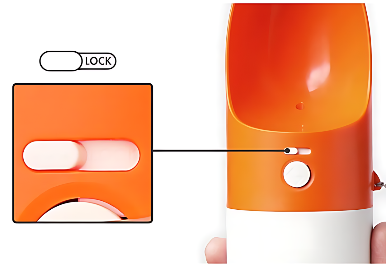 Игрушки Для Животных Xiaomi Поилка для собак Moestar Rocket Pet Portable Bottle, оранжевая