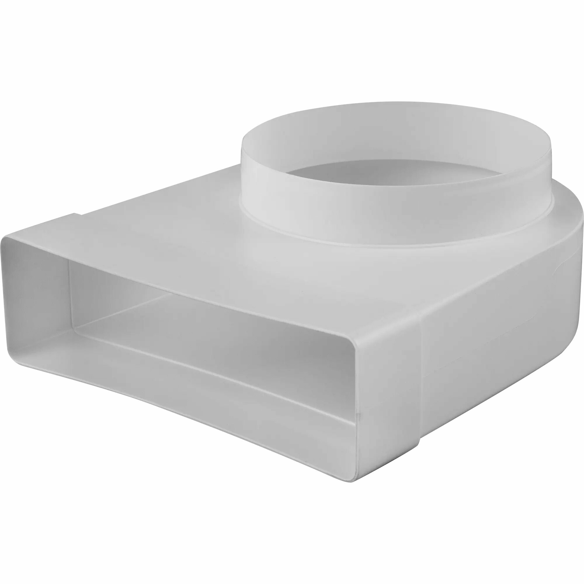 Переходник угловой для плоских-круглых воздуховодов Equation 60x204 мм D150 мм пластик