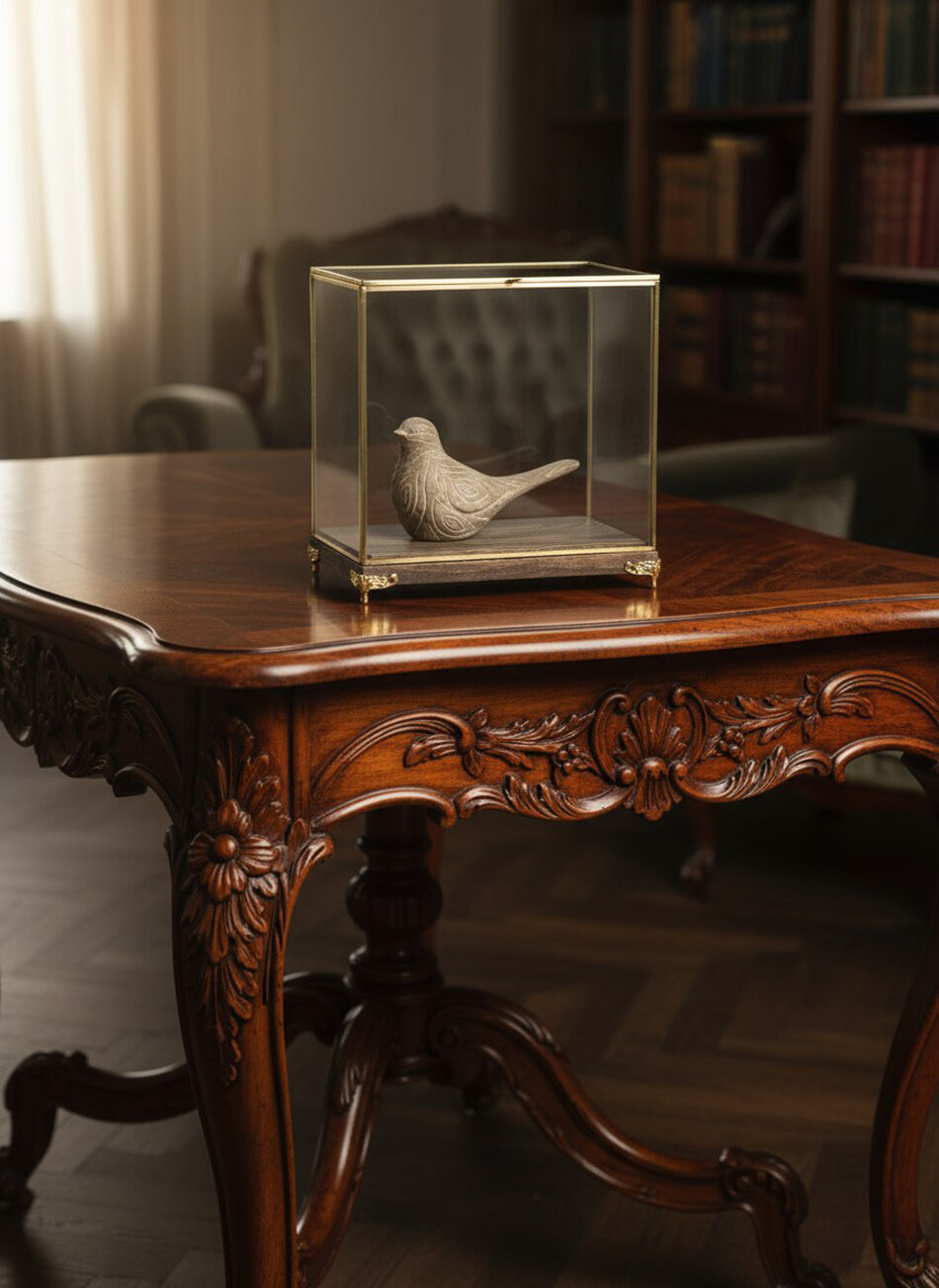 Стеклянная шкатулка Арт-Птица "Клош", французская, 21x14x21 см — фото 1