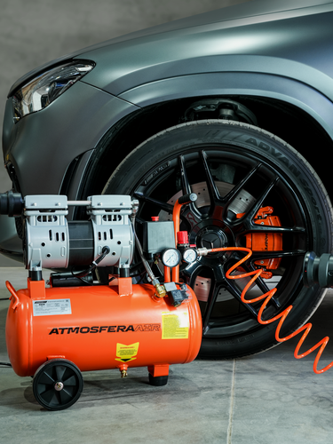 Изображение товара Компрессор ATMOSFERAAIR КБ-200/24, безмасляный, коаксиальный, горизонтальный ресивер, 24л