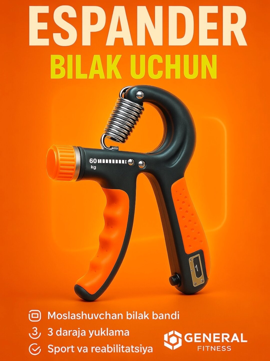 Эспандер для рук и пальцев, кистевой тренажер для рук, с регулировкой силы