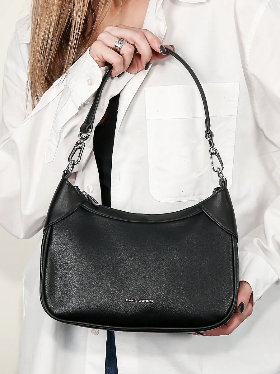 Сумка хобо DAVID JONES, черный — фото 1