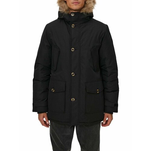 фото Куртка lumberjack arctic parka, размер 52, черный/коричневый