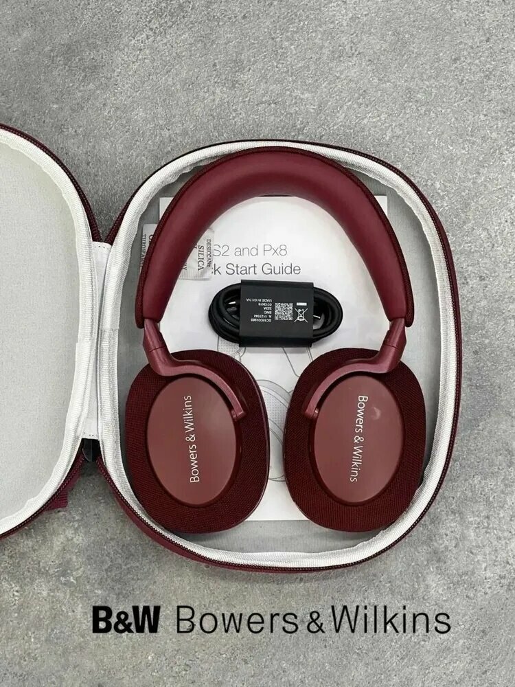 Bowers&Wilkins Наушники беспроводные с микрофоном, бордовый