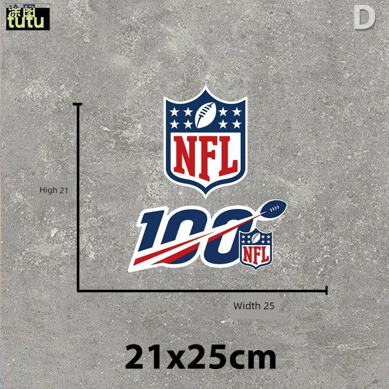 Наклейка NFL Super Bowl для мотоцикла и автомобиля, отражающая, устойчивая к царапинам, декоративная для окон и кузова,