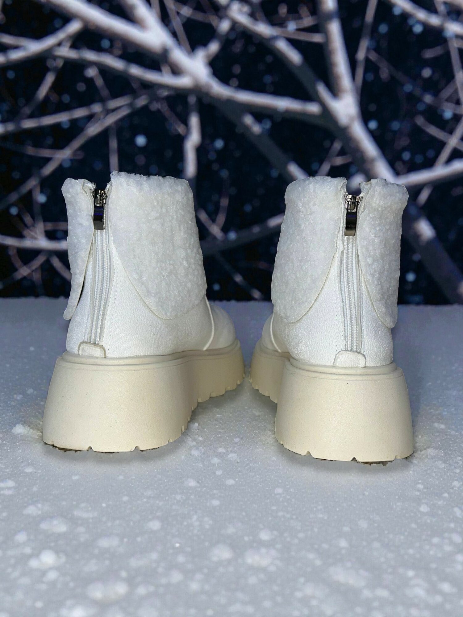 Сапоги, размер 39-40, белый — фото 1