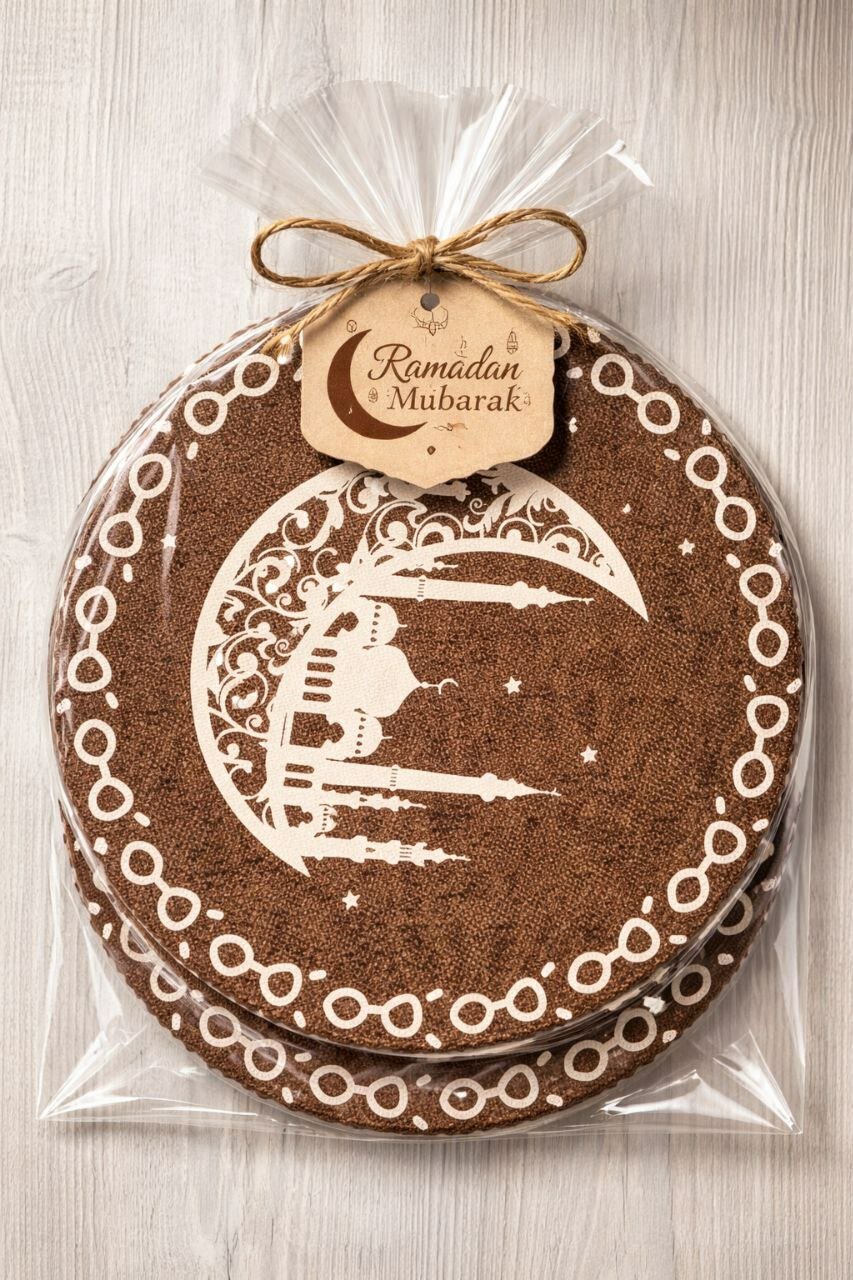 Салфетки сервировочные на стол плейсмат, круглые, диаметр 37 см с тематикой Рамадан , 2шт