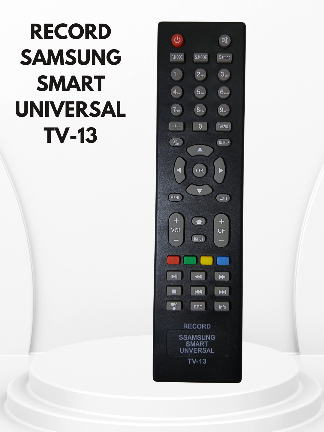 Пульт RECORD Smart Universal TV-13, для телевизоров, с инфракрасным управлением