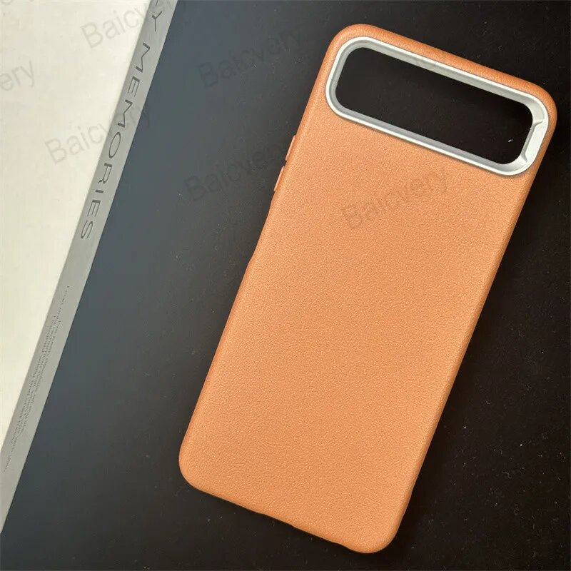 Коричневый кожаный чехол Tecno Spark Slim
