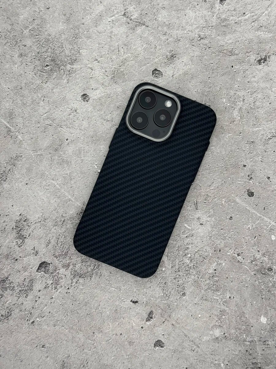 Чехол с карбоновой текстурой, совместимый с, для iPhone 14 Pro MAX — фото 1