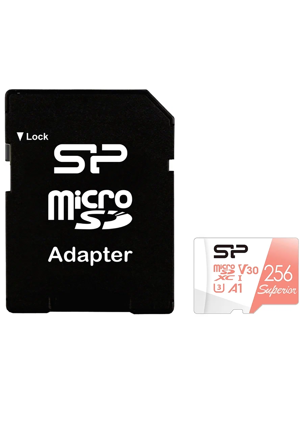 Карта памяти Silicon Power Superior, microSDXC, 256 ГБ, A1, V30, UHS-I Class 3, с адаптером (SP256GBSTXDV3V20SP)
