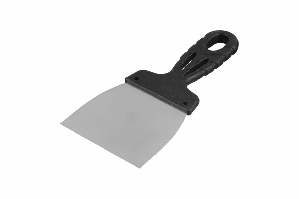 Шпатель гладкий JetTools 6297К, 100 мм, нержавеющая сталь, черный