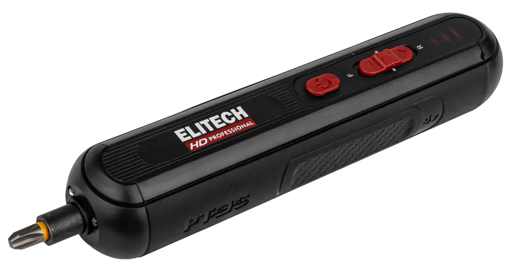 Отвертка аккумуляторная Elitech HD SD 4LE, 4 В Li-Ion 2 Ач