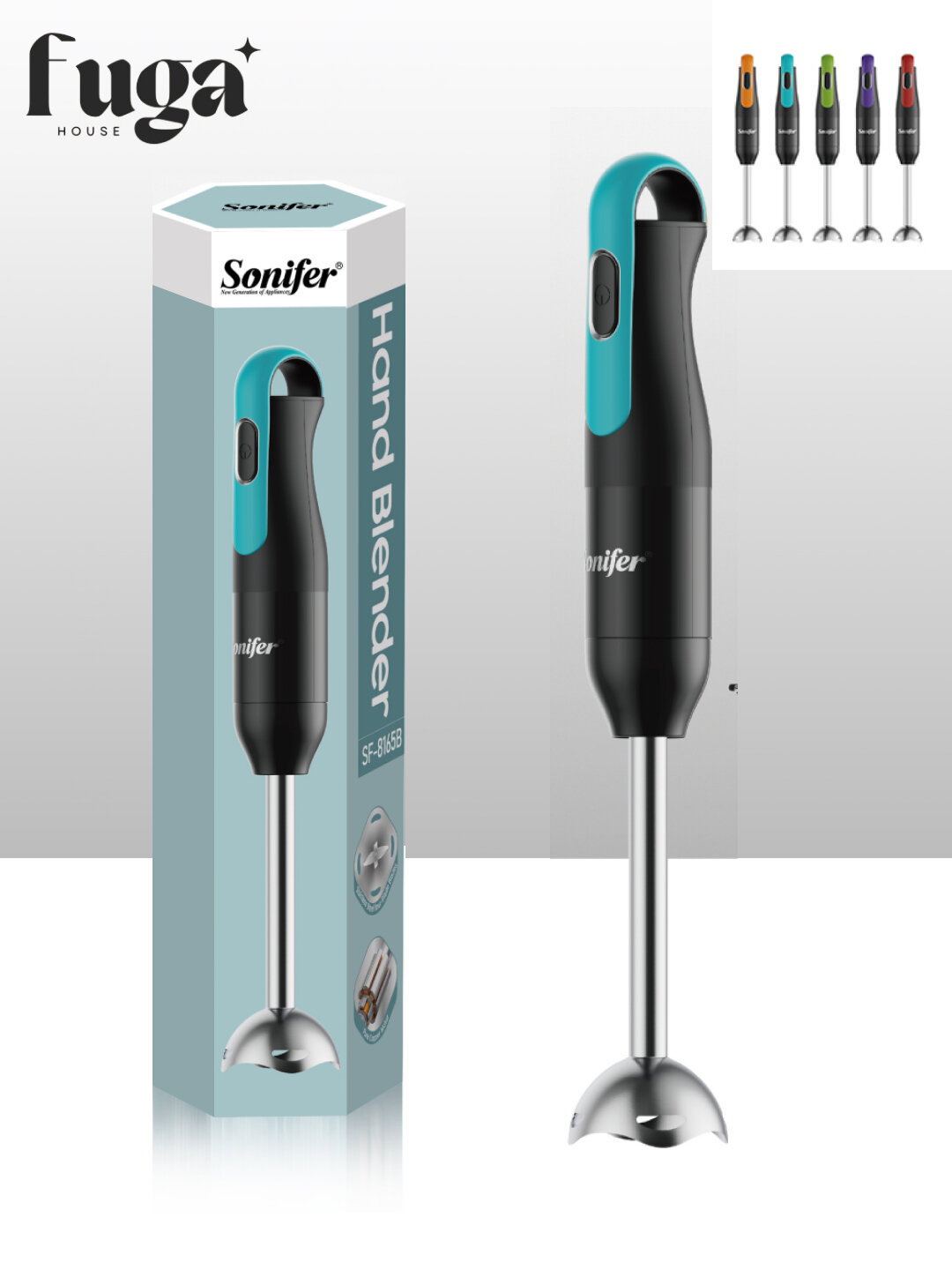 Погружной блендер Sonifer, чоппер, миксер, измельчитель — до 1500 Вт — фото 1