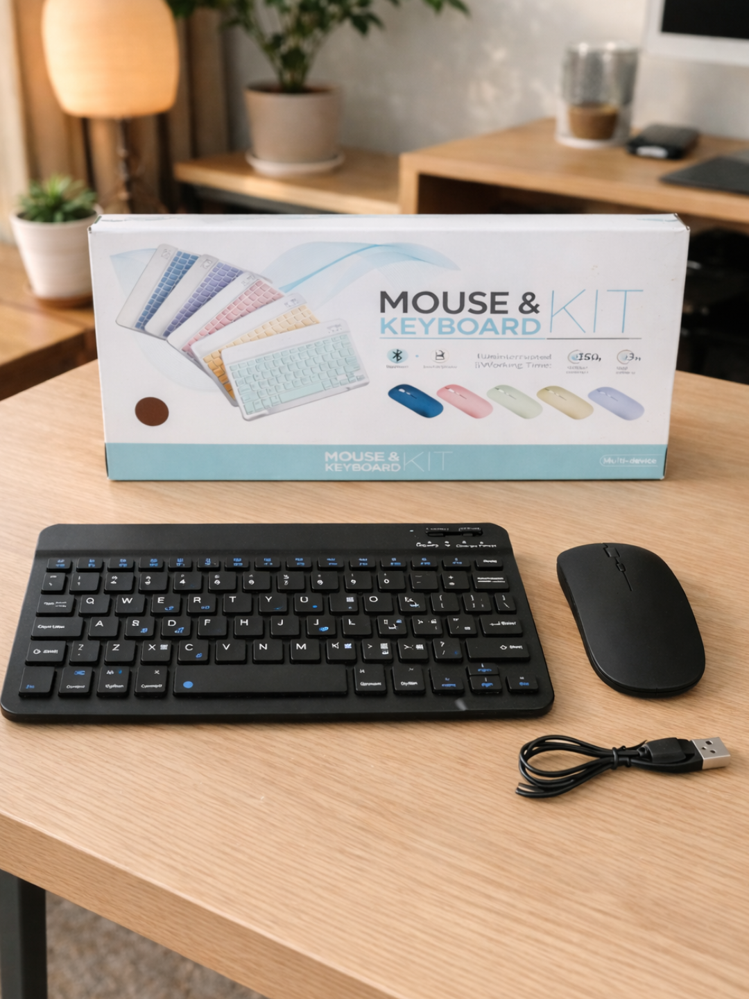 Комплект из ультратонкой беспроводной Bluetooth-клавиатуры и мыши