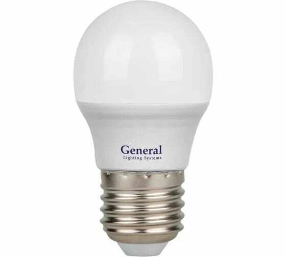Светодиодная лампа General Lighting Systems GLDEN-G45F-20-230-E27-4500 G45 шар 20Вт 1250Лм 4500К Е27 170-260В 4шт