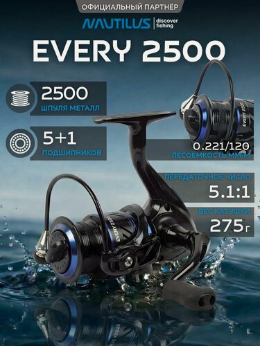 Изображение товара Катушка для спиннинга Nautilus Every 2500