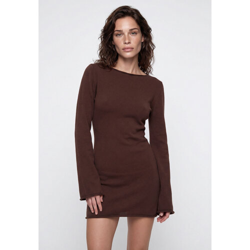фото Платье kivi clothing, размер 44-46, шоколадный
