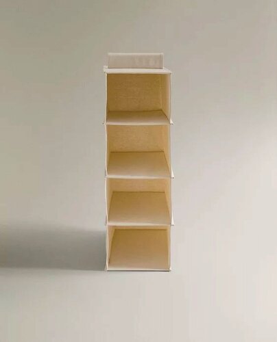 Изображение товара Вертикальный органайзер ZARA HOME 2573/019/712 - хлопковый, подвесной, 75 х 25 х 36 см, цвет экрю