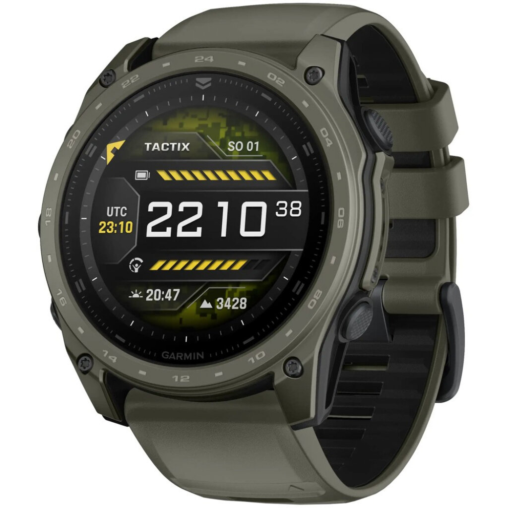 Умные часы Garmin Tactix 8 Amoled Sapphire, 51mm, Cerakote Edition Coating Olive Drab (010-04553-11)