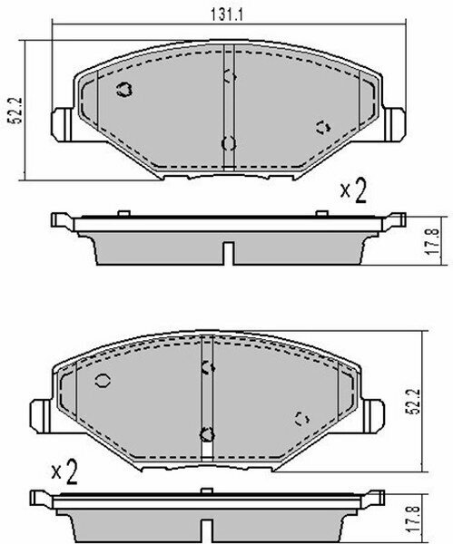 Колодки тормозные спереди SAT ST-6RU698151 Skoda Octavia 16-20 / Rapid 12-