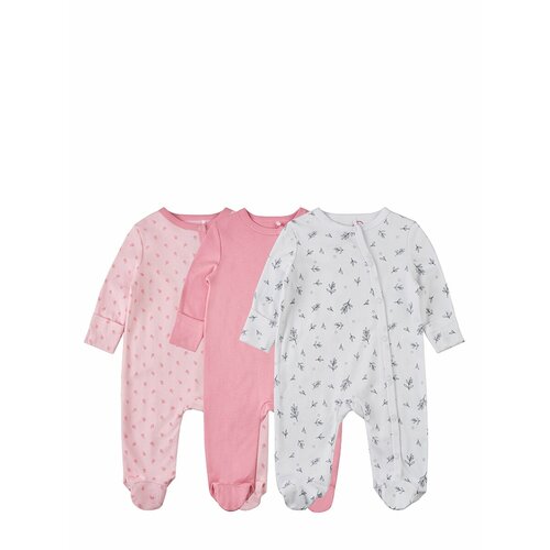 Комбинезон Kari baby Осень-зима 2026, размер 9-12m, розовый, белый