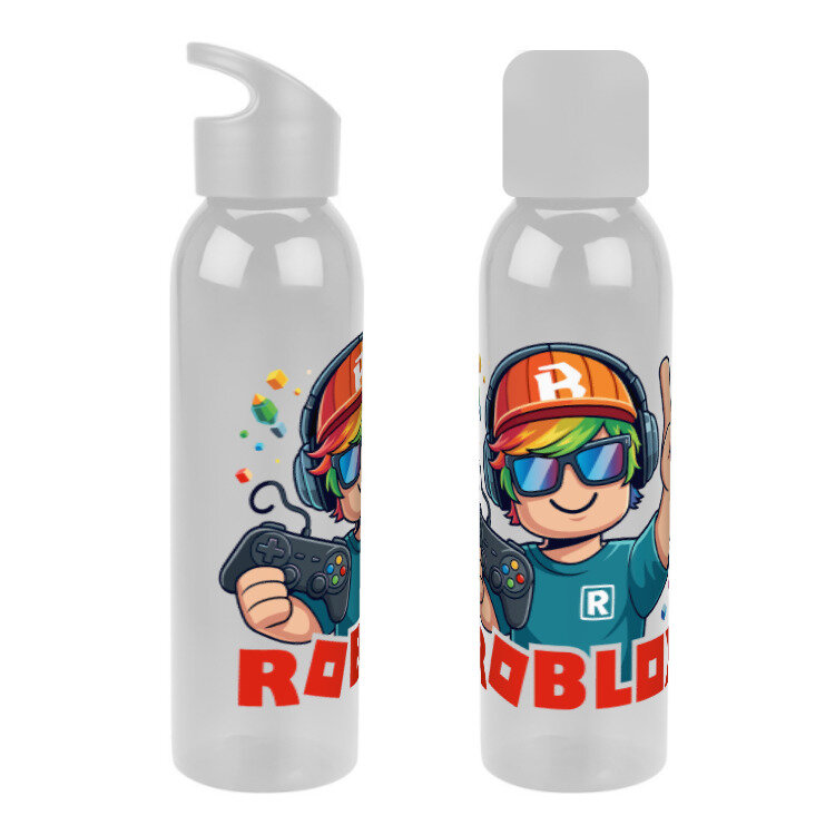 Бутылка для воды «Роблокс- Roblox» (серый)