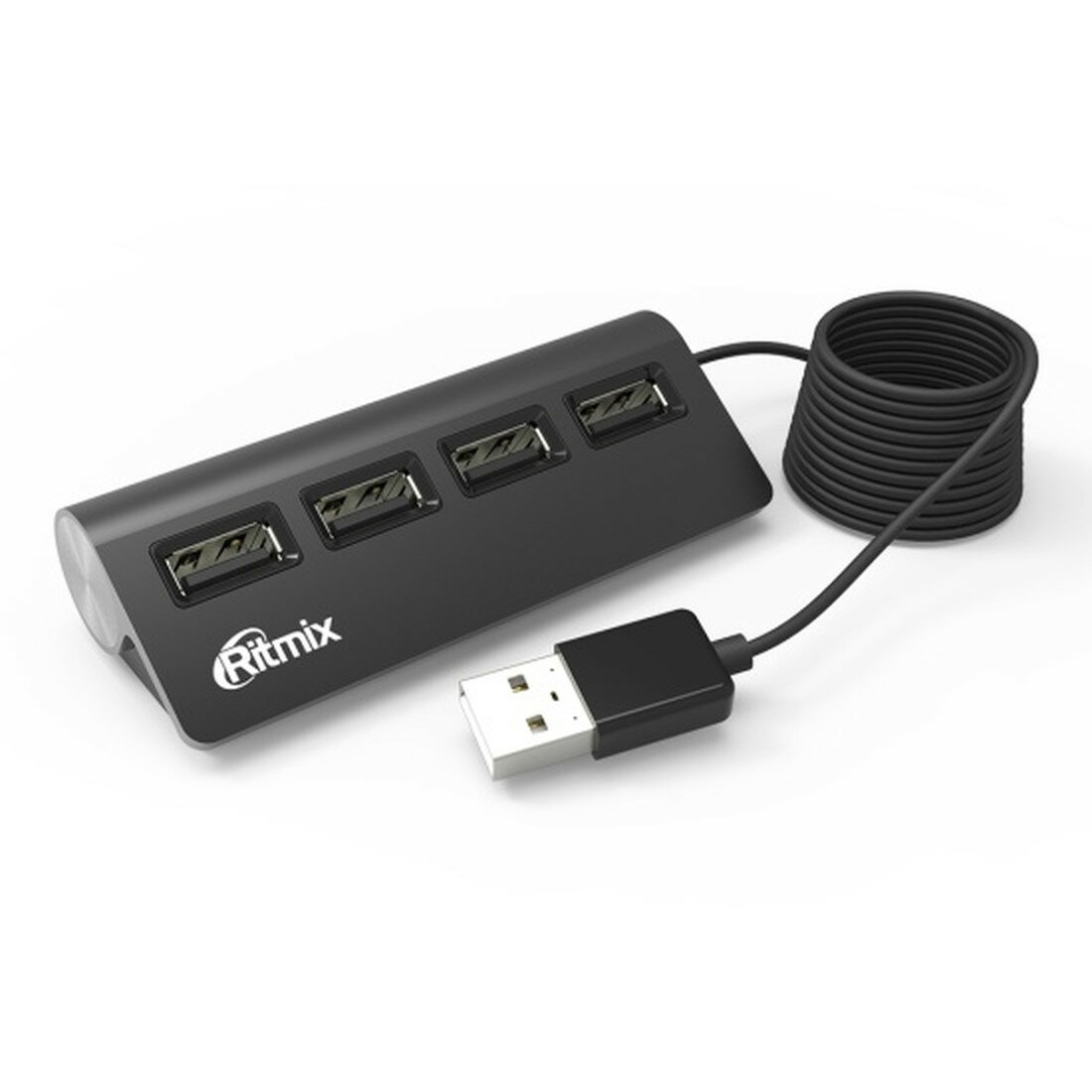 Разветвитель USB Ritmix CR-2400, 4 порта, черный