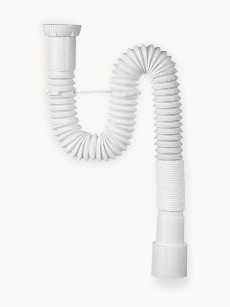 Труба гофрированная 1 1/2 х 40/50 мм длина 800 мм с хомутом жёсткости