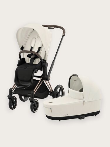 Изображение товара Детская коляска 2в1 Cybex Priam IV Rose Gold, цвет Off White (Белый)