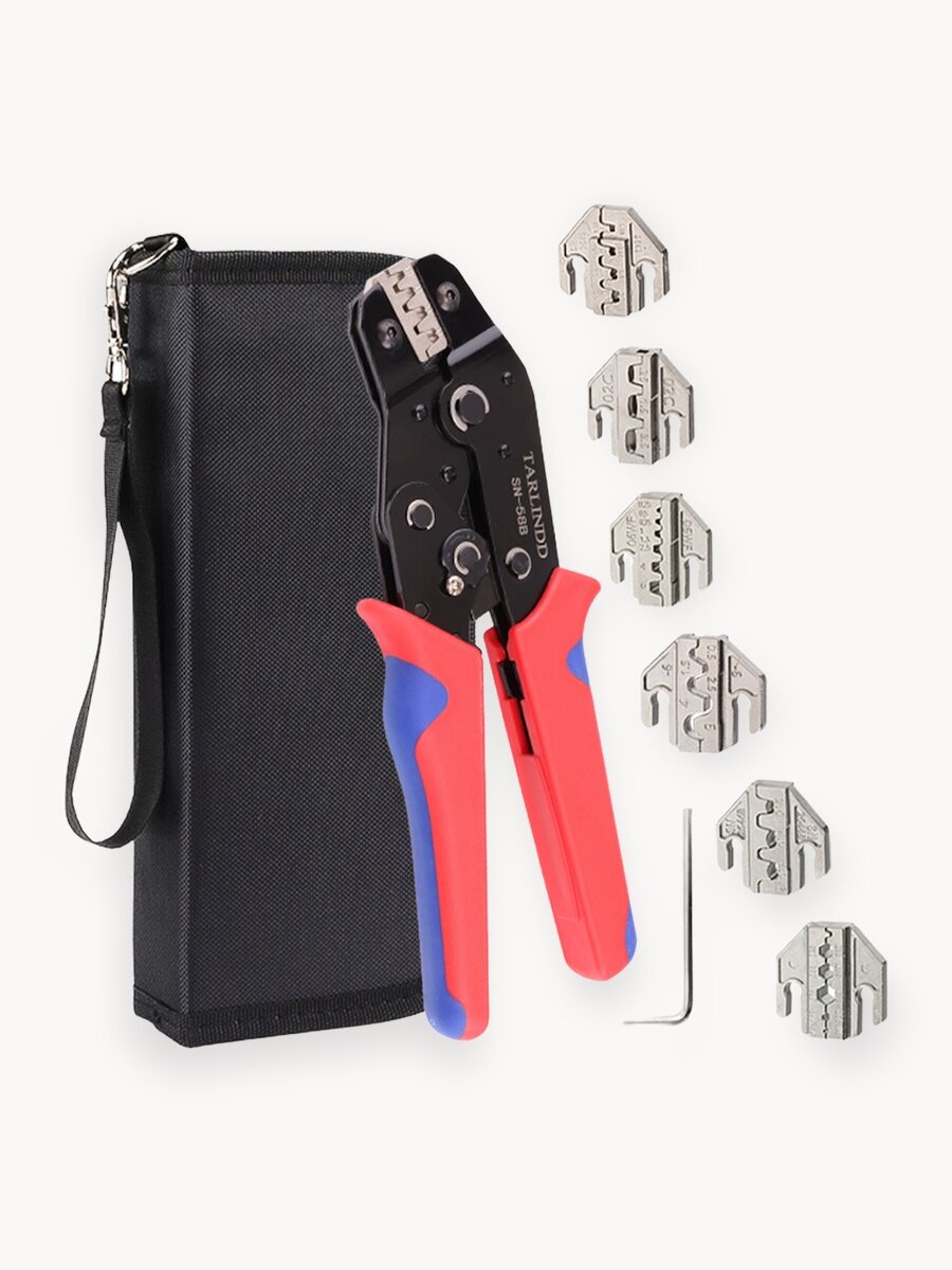 Кримпер с набором матриц для обжима клемм