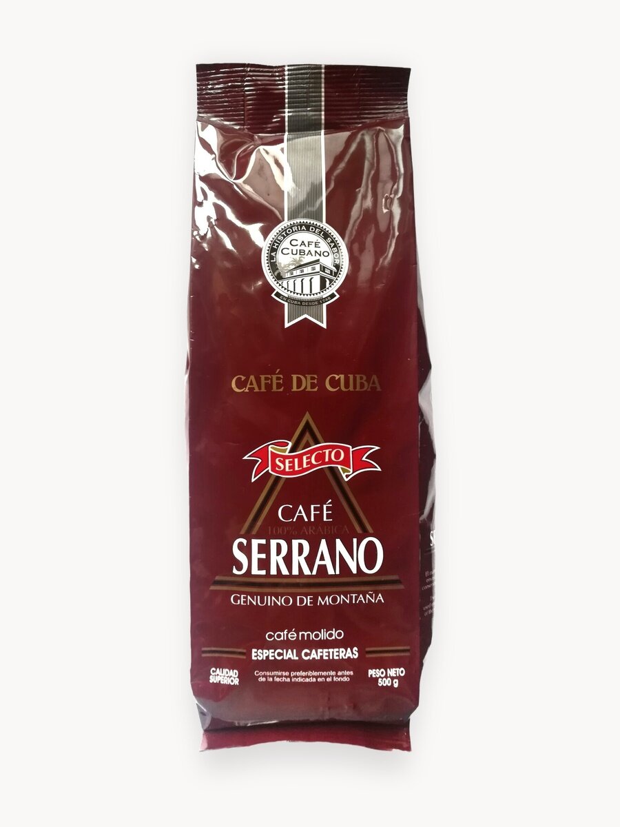 Кофе кубинский молотый Serrano Selecto 500 г, свежеобжаренный, куба