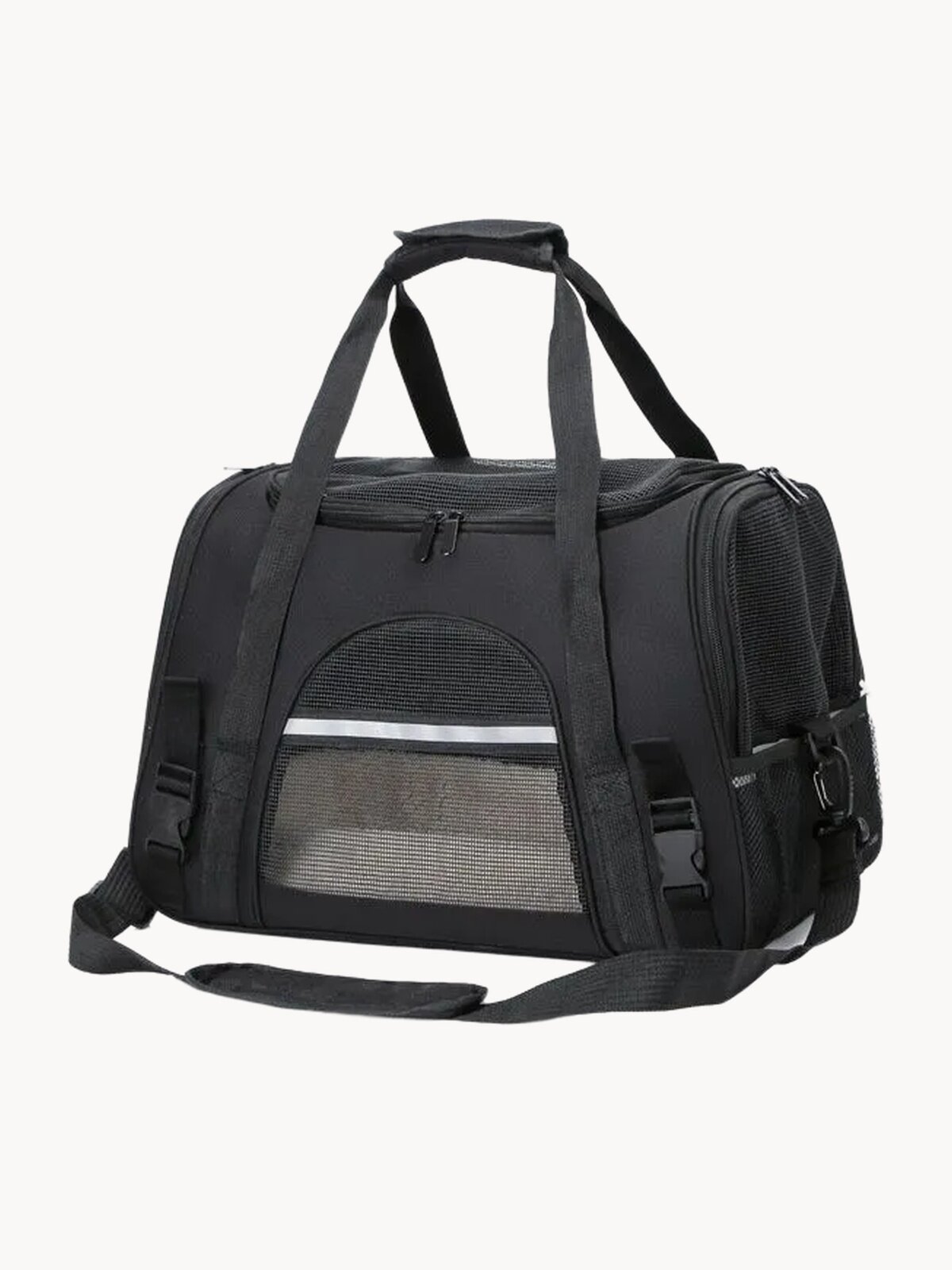 Сумка переноска для животных до 8кг 45х28х26см (вес 0,73кг) Черный цвет