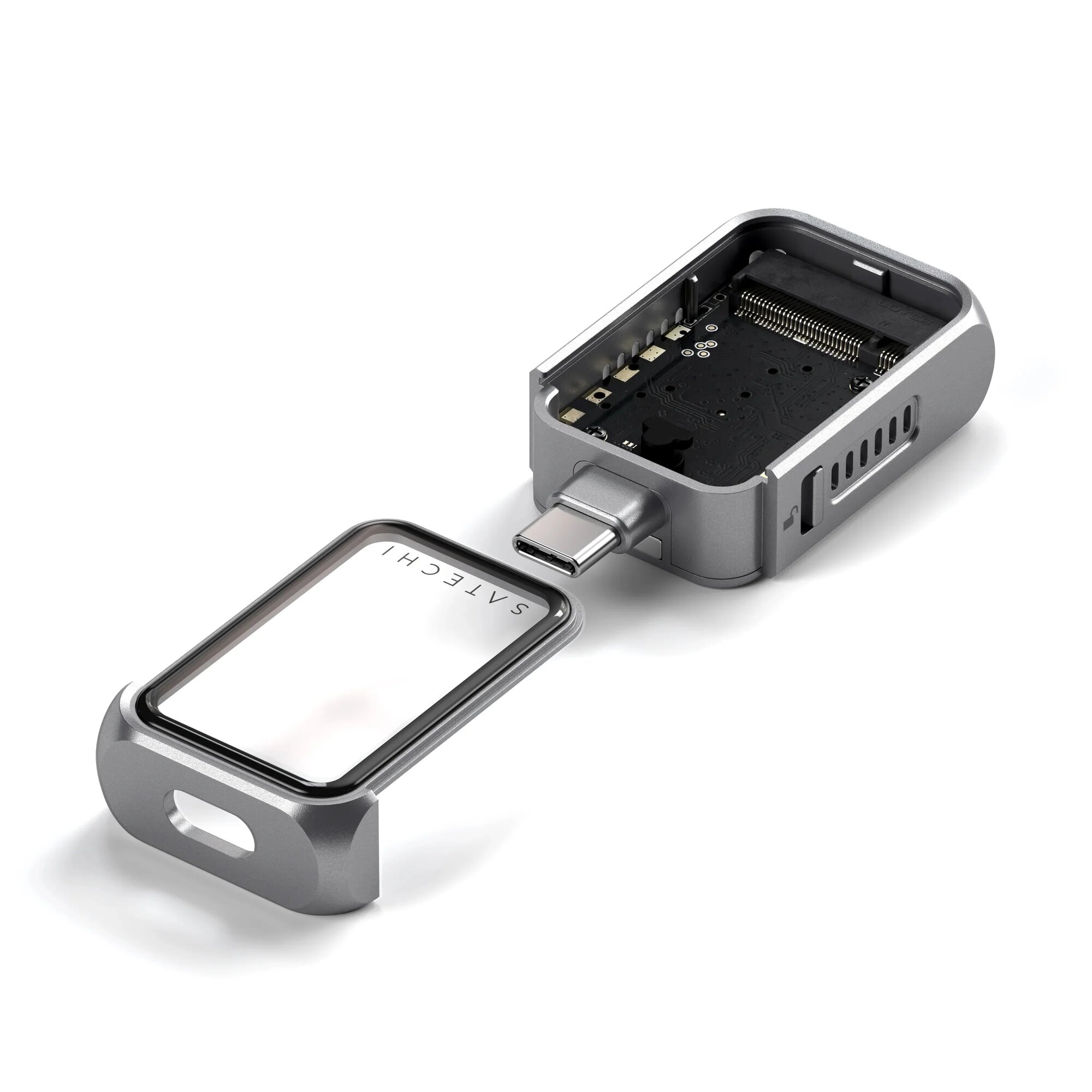 Внешний корпус Satechi Mini NVMe SSD Enclosure (ST-E2230) серый космос — фото 1